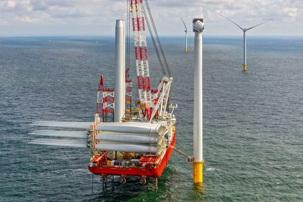 Cadeler's Wind Scylla wind turbine installation vessel is currently on site at Revolution Wind