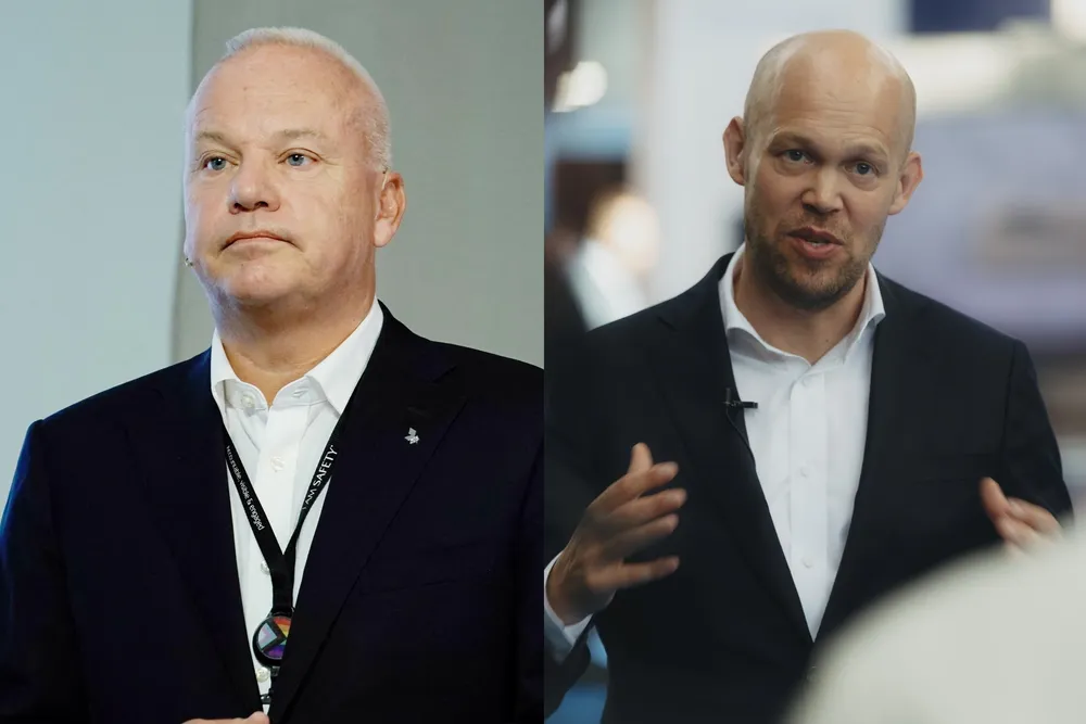 Equinor CEO Anders Opedal and Orsted chief Rasmus Errboe.