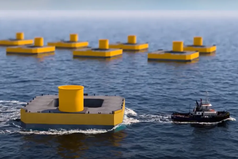 A CGI-generated picture of what the mass production of concrete hulls from the under-development Ardersier port could look like