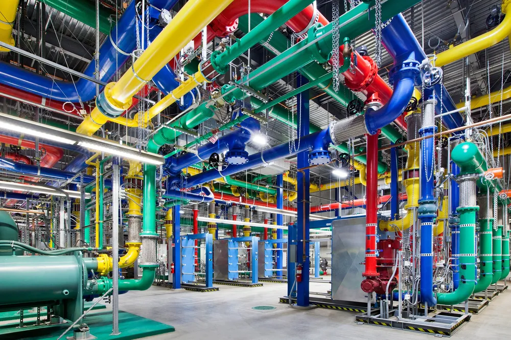 Cooling system at Google's data centre in The Dalles, Oregon