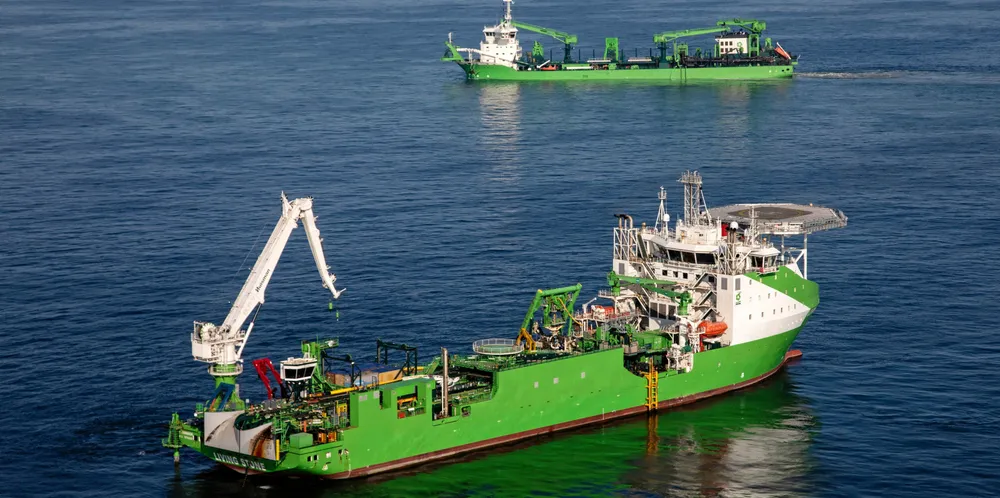 DEME cable installation vessel.