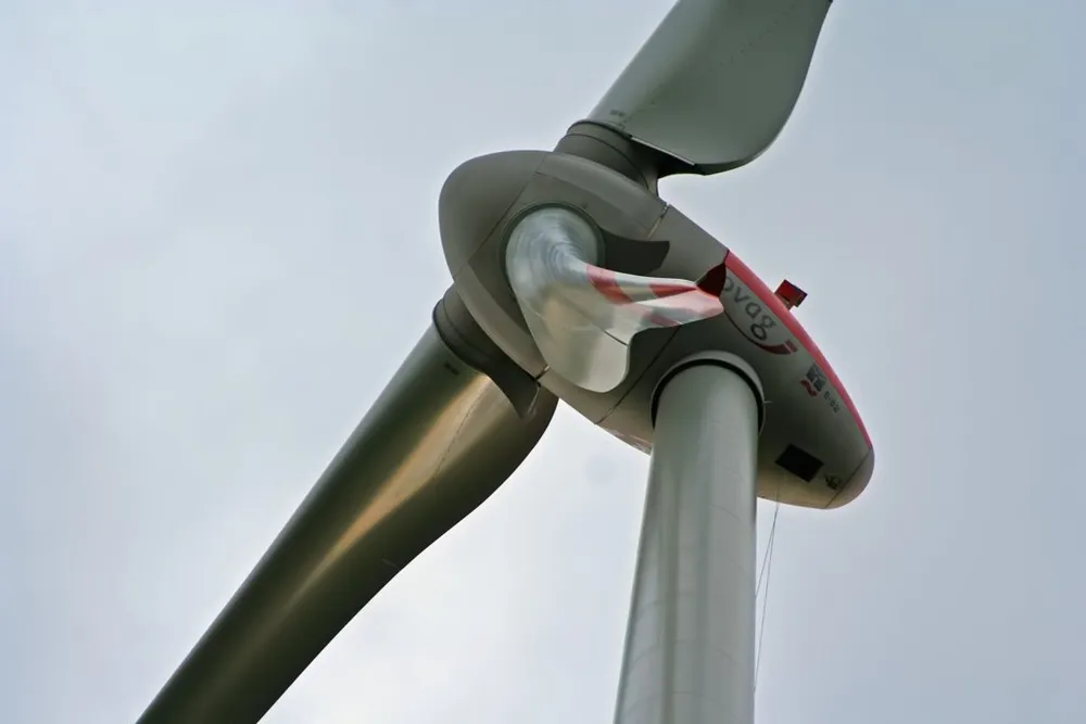 An Enercon E-82 wind turbine, the same model as that involved in the incident.