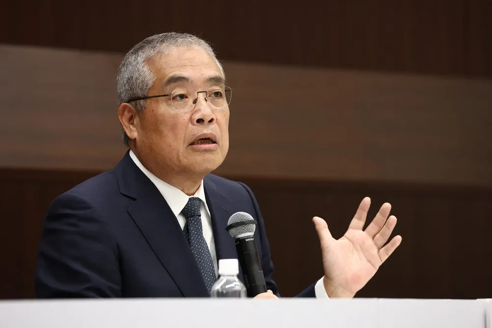 Head of Japan's Mitsubishi Corporation Katsuya Nakanishi answers questions about the company's withdrawal from its three offshore wind projects