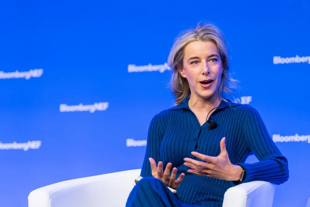 Alexandra von Bernstorff, co-founder and managing partner of Luxcara, speaking at the BloombergNEF summit in London last week.